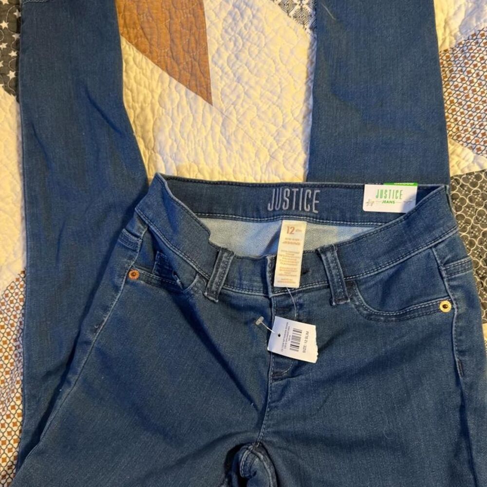 Justice Women's Blue and Navy Jeans